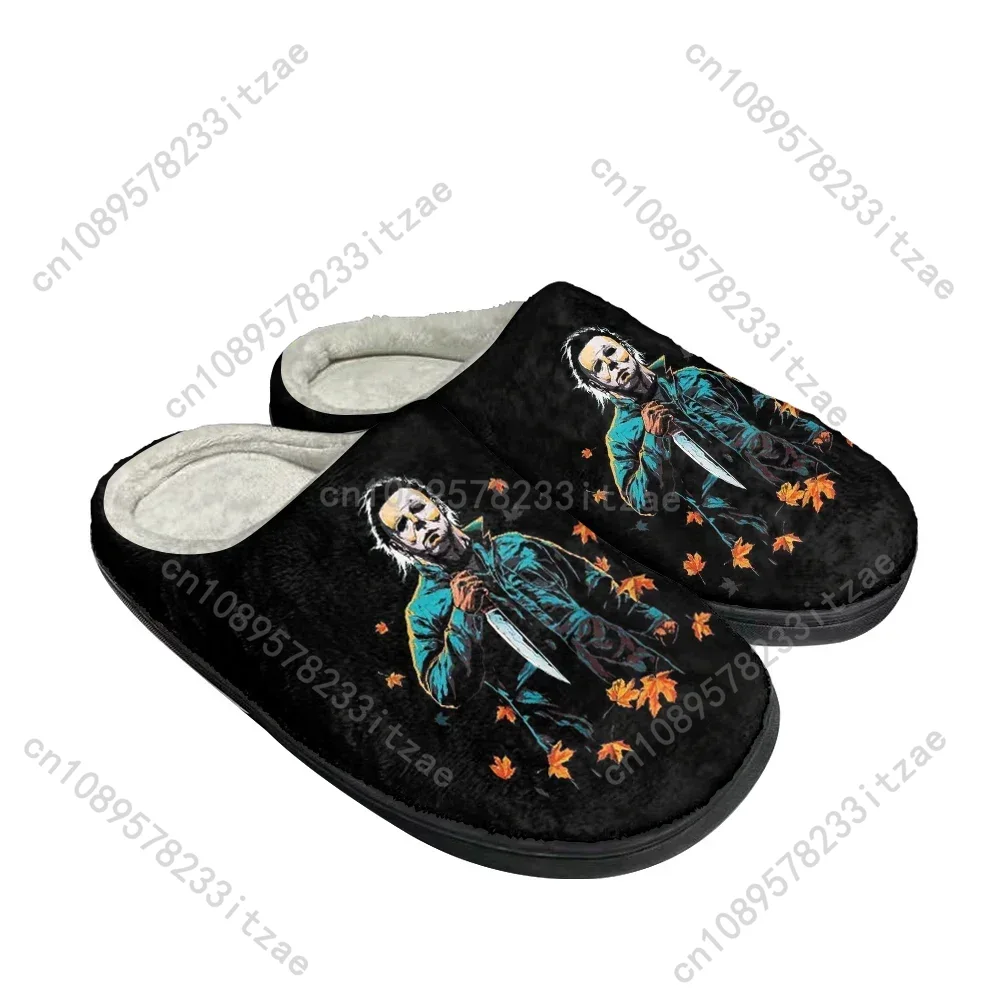 Women Shoes Myer - Terror Michael Myers Cotton Custom Slippers