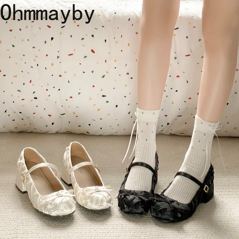 Designer Spring Thick Heel Wom - Women'S Shoes Burgundy ulasan dan harga