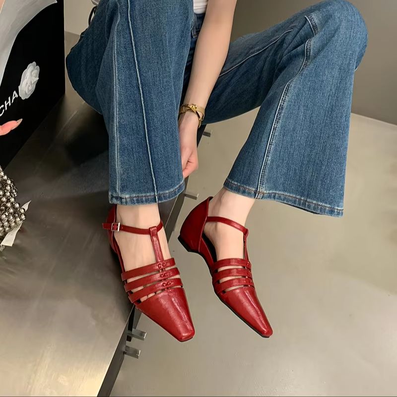Black Mules Shoes Woman 4cm Lo - Women'S Shoes Burgundy ulasan dan harga