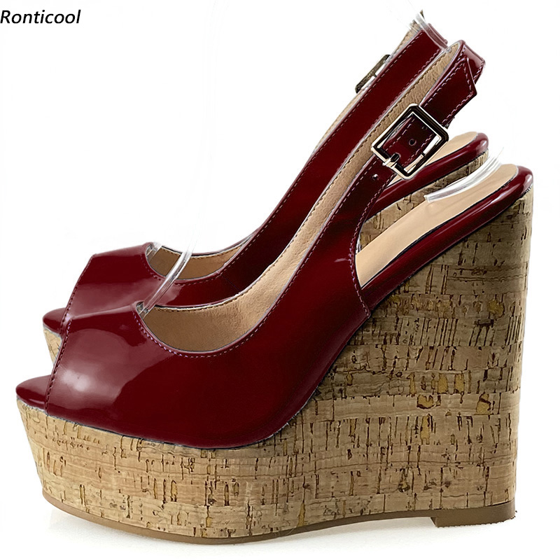 Ronticool New Fashion Women Su - Women'S Shoes Burgundy ulasan dan harga