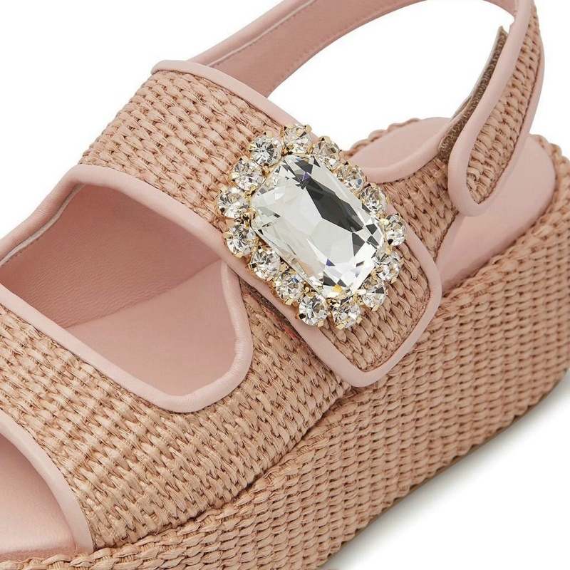 Hemp Woven Thick Soled Sandals - Women'S Shoes Hands Free ulasan dan harga