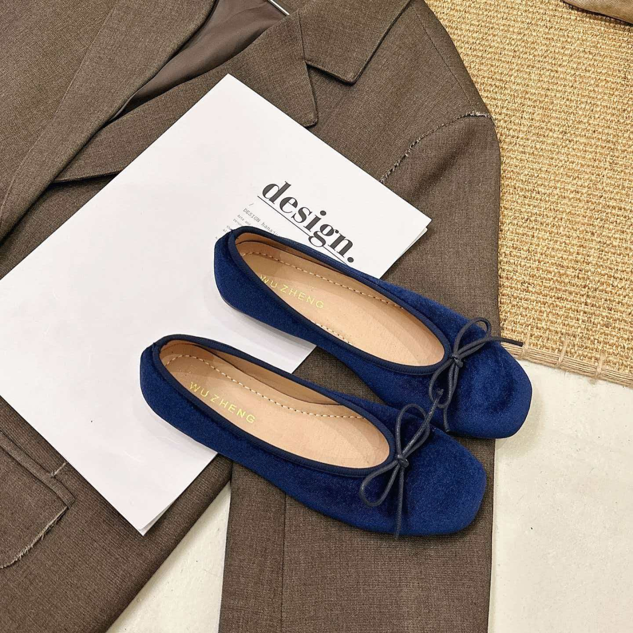 French-style high-end velvet b - Women'S Shoes Round Toe ulasan dan harga