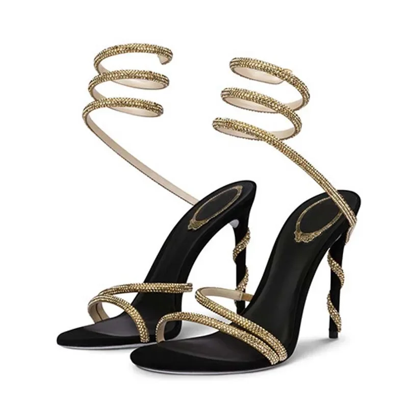 Eilyken Fashion Crystal Stilet - Strappy Heeled Sandals ulasan dan harga