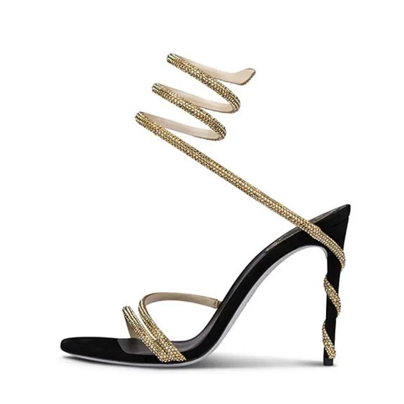 Eilyken Fashion Crystal Stilet - Strappy Heeled Sandals ulasan dan harga