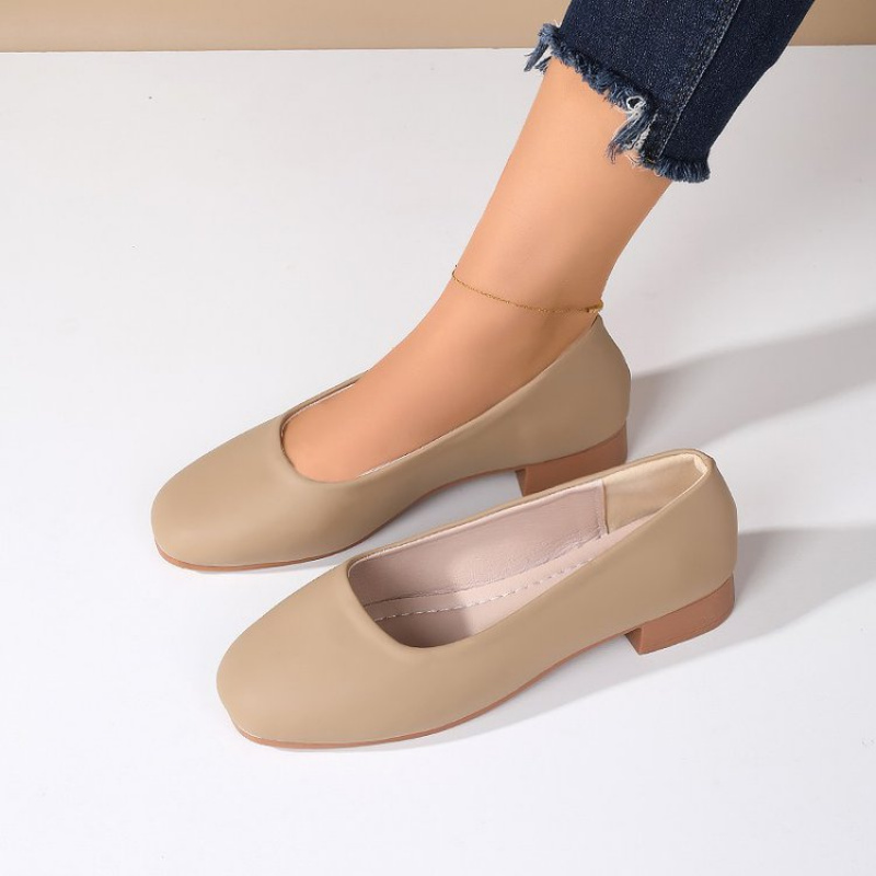 Soft Leather Round Toe Slip-On - Women'S Shoes Round Toe ulasan dan harga