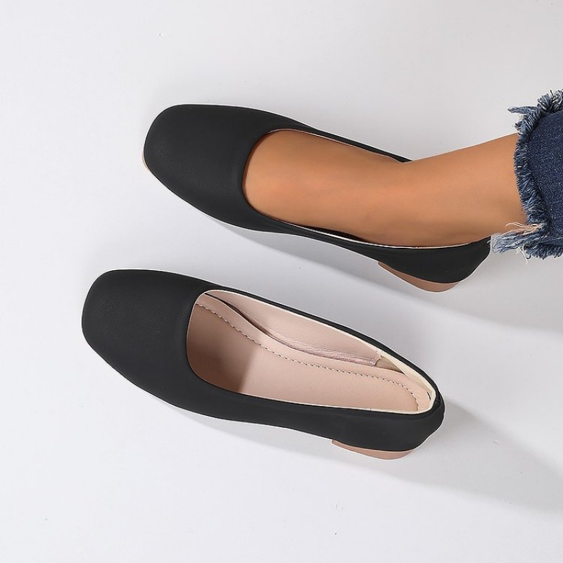 Soft Leather Round Toe Slip-On - Women'S Shoes Round Toe ulasan dan harga