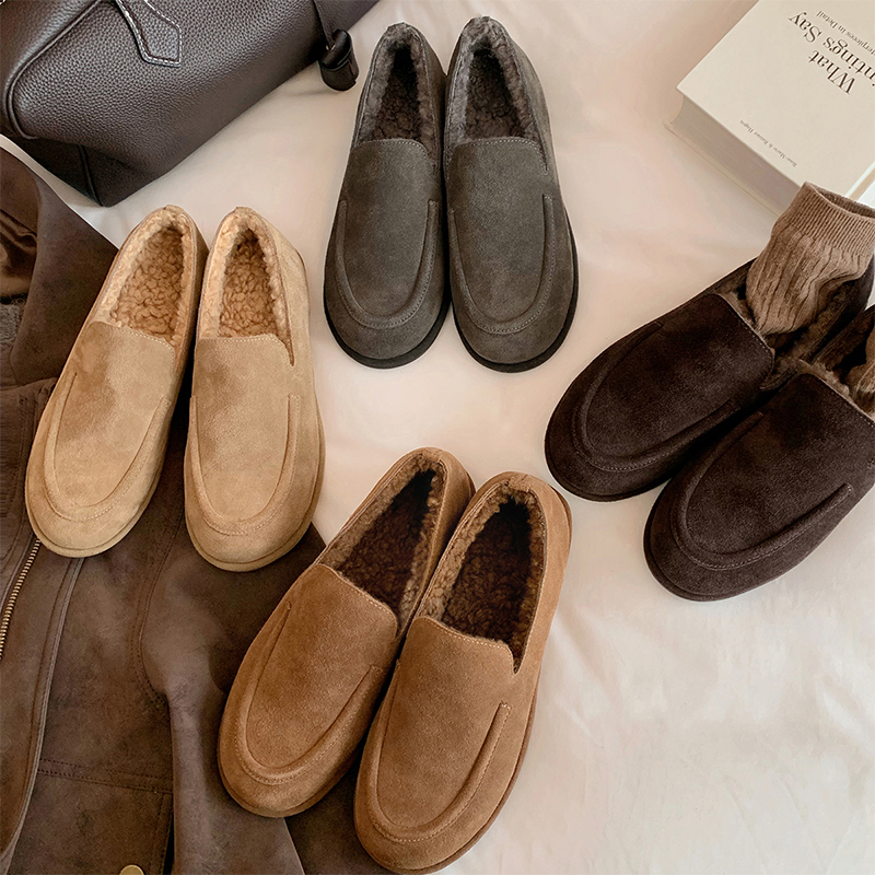 Suede Leather Loafers Woman Ro - Loafer Flat Women ulasan dan harga