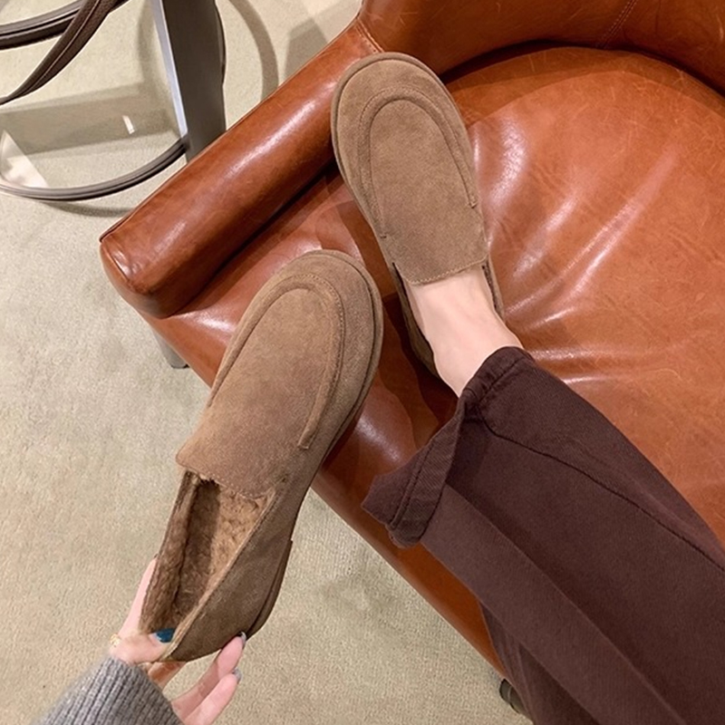 Suede Leather Loafers Woman Ro - Loafer Flat Women ulasan dan harga
