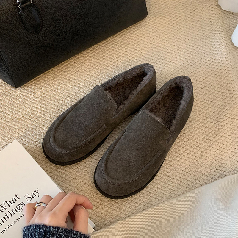 Suede Leather Loafers Woman Ro - Loafer Flat Women ulasan dan harga