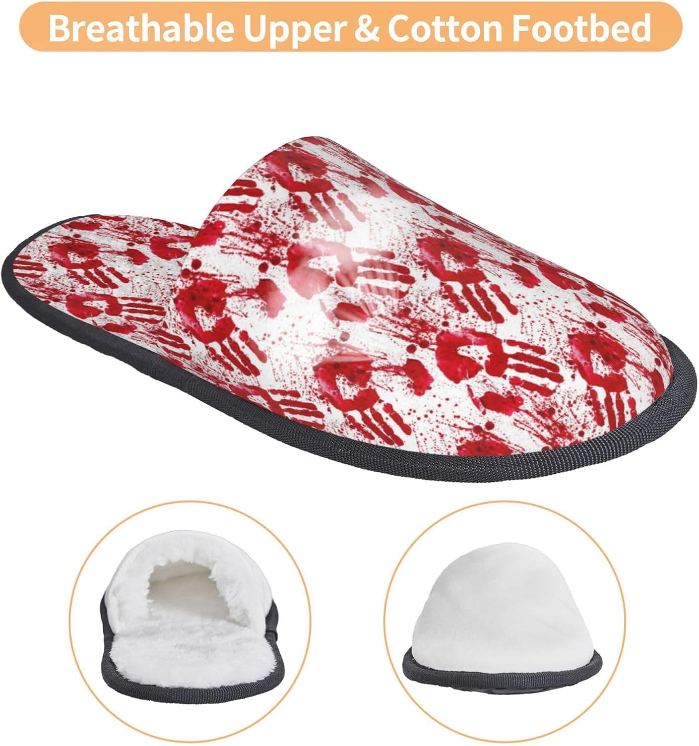 Bloody Hand Print Women Slippe - Women'S Shoes Hands Free ulasan dan harga