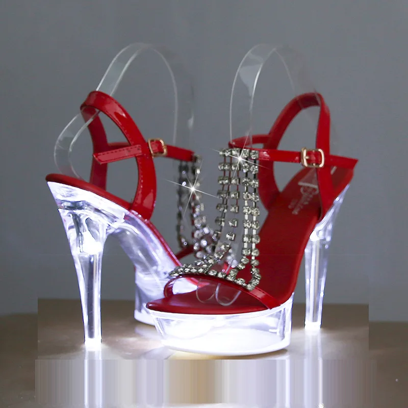 LED Light Up High Heels Pole D - Women Shoes Model ulasan dan harga