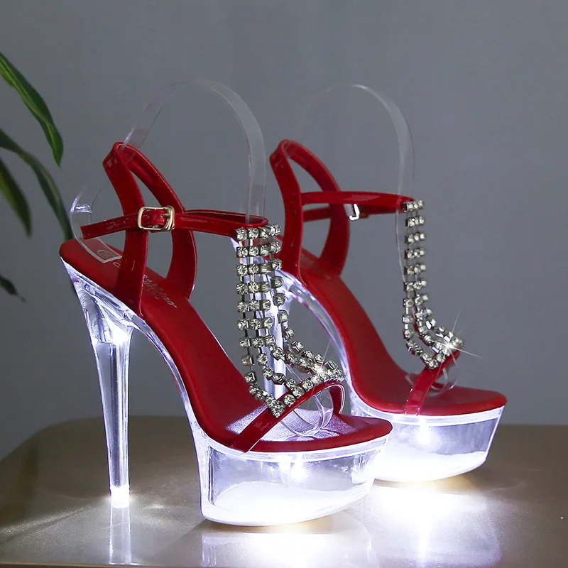 LED Light Up High Heels Pole D - Women Shoes Model ulasan dan harga