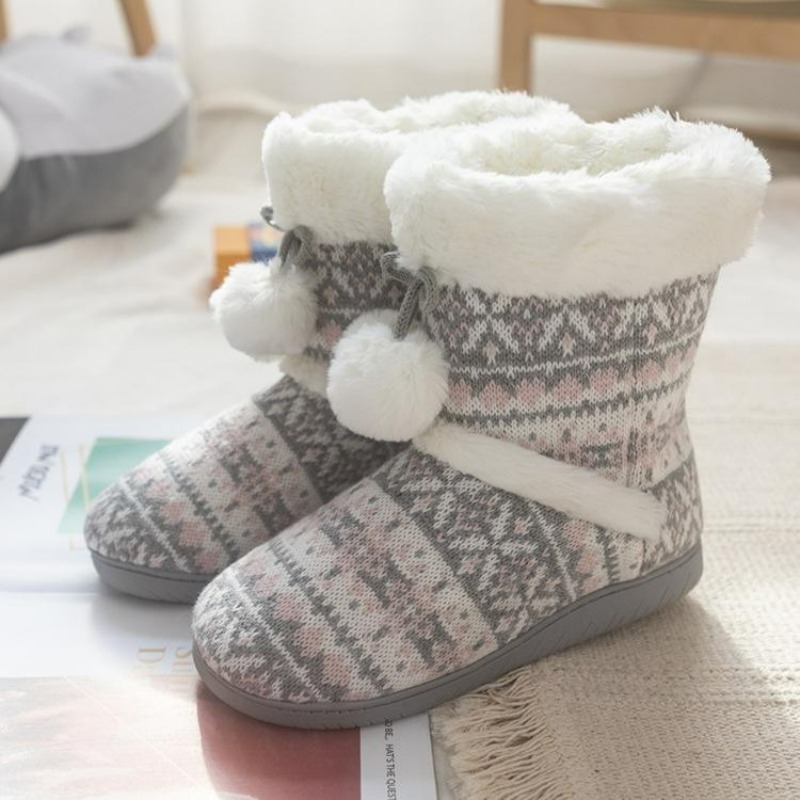 Plush Slippers Boots for Women - Women Shoes Winter ulasan dan harga