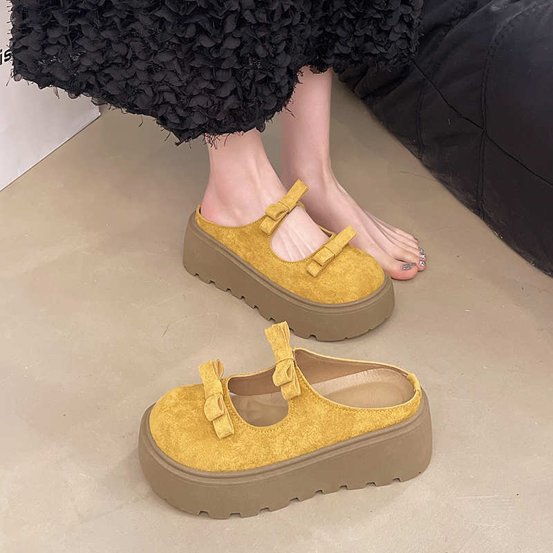 Velvet Hi Cut Flip Flop Slippe - Women'S Shoes Hands Free ulasan dan harga