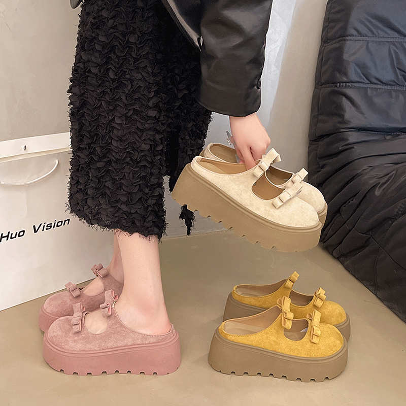 Velvet Hi Cut Flip Flop Slippe - Women'S Shoes Hands Free ulasan dan harga