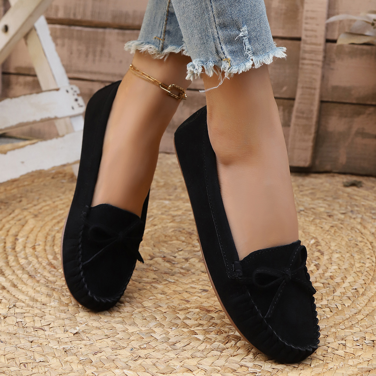 Spring and Autumn Elegant Roun - Women'S Shoes Round Toe ulasan dan harga