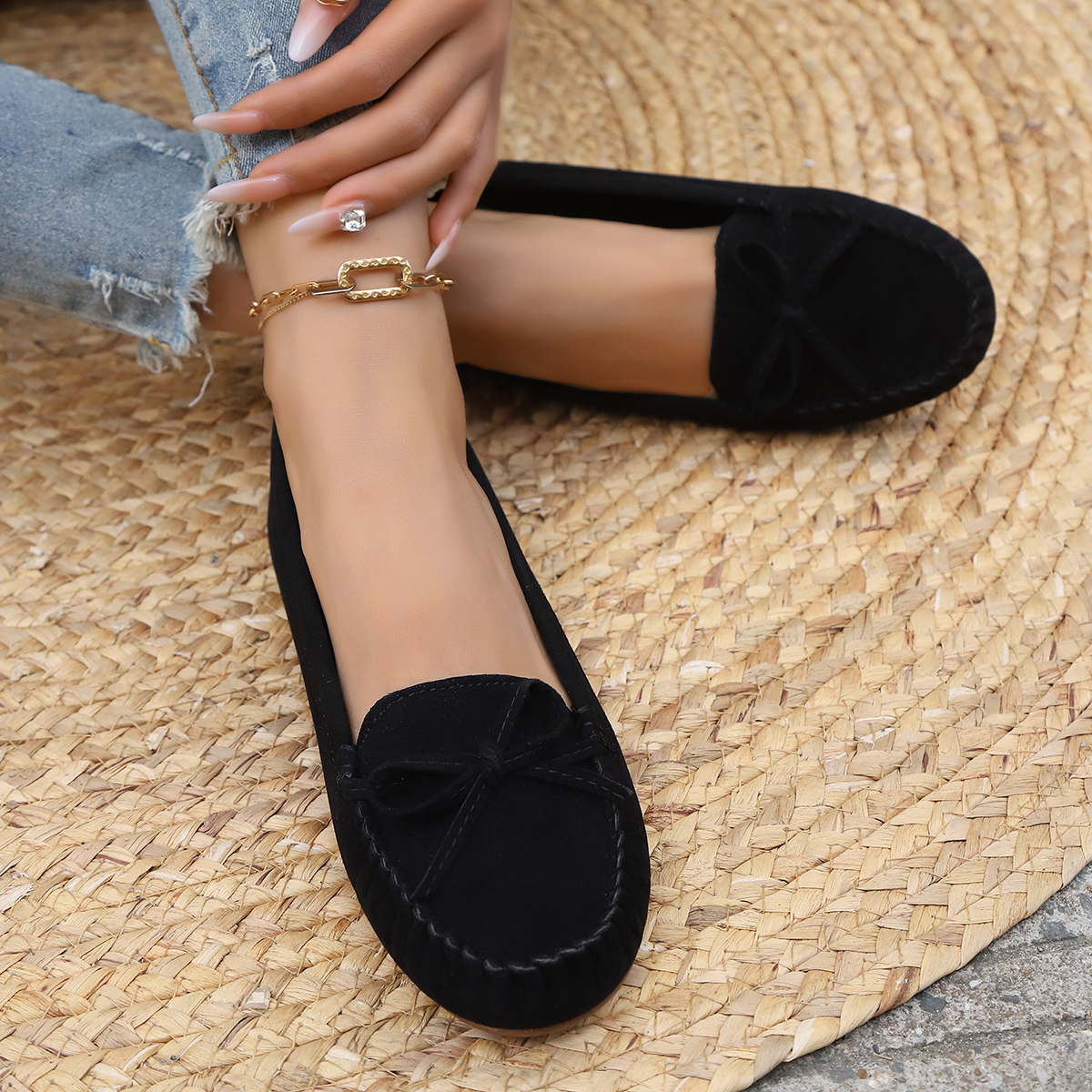Spring and Autumn Elegant Roun - Women'S Shoes Round Toe ulasan dan harga