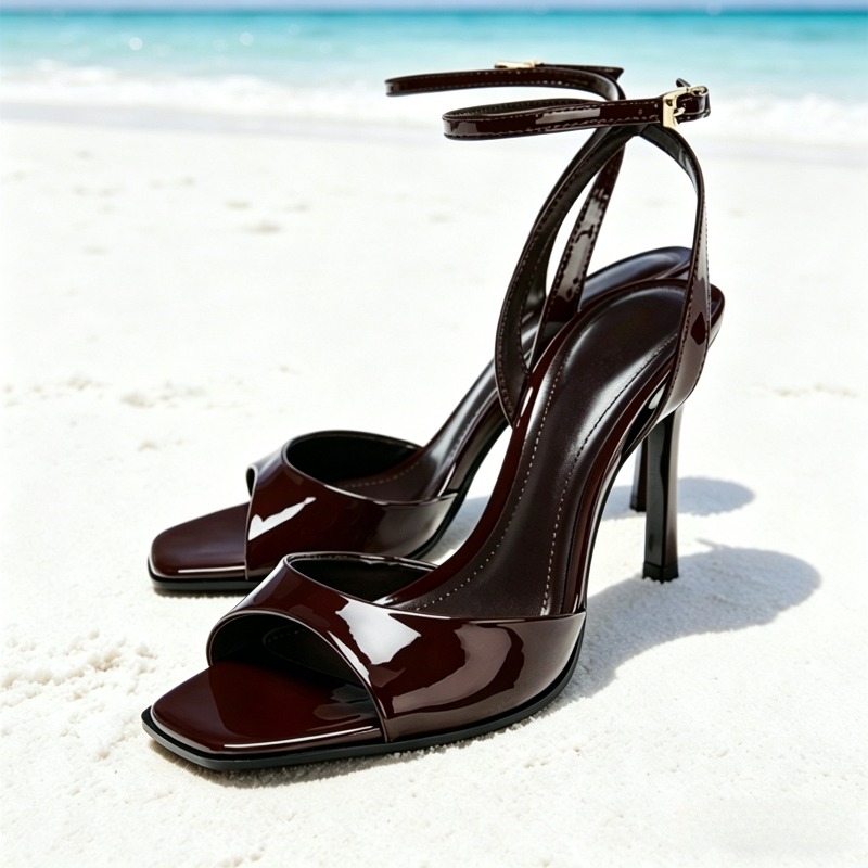 Elegant Burgundy Patent Leathe - Women'S Shoes Burgundy ulasan dan harga