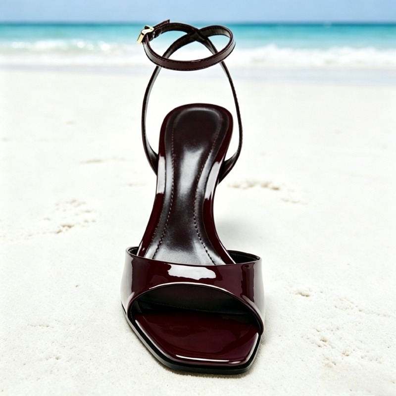 Elegant Burgundy Patent Leathe - Women'S Shoes Burgundy ulasan dan harga