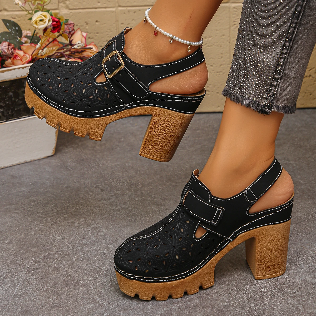 Large Size Women's Thick Heel  - Women Shoes Model ulasan dan harga
