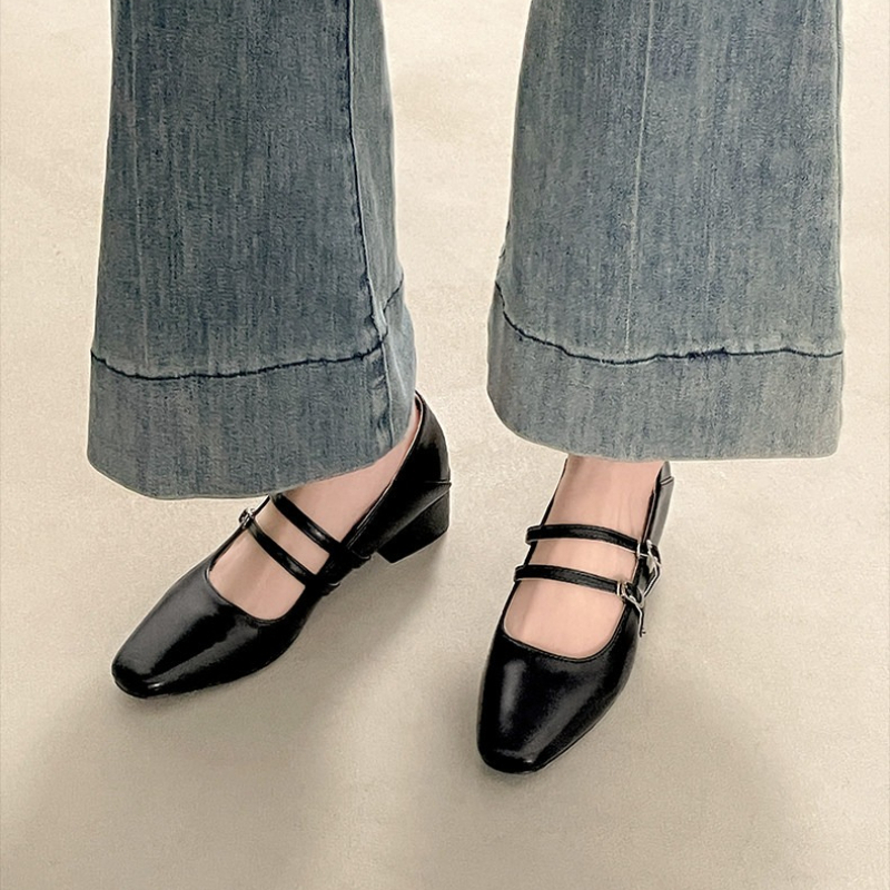 Square Toe Low Heel Women Silv - Women'S Shoes Large ulasan dan harga