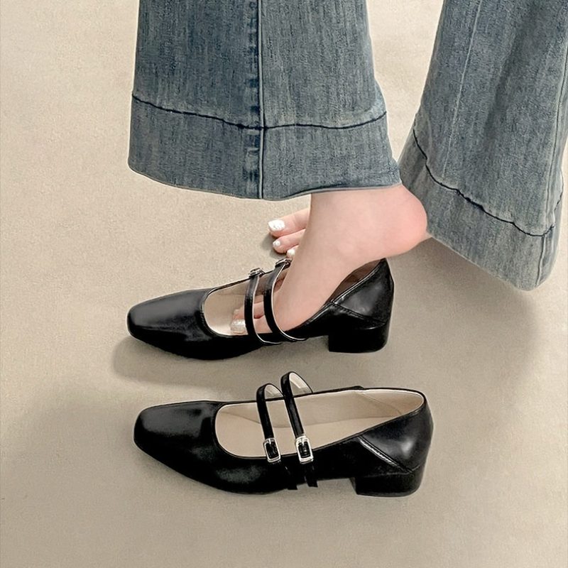 Square Toe Low Heel Women Silv - Women'S Shoes Large ulasan dan harga