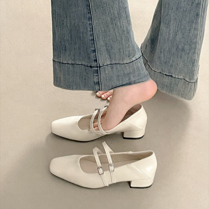 Square Toe Low Heel Women Silv - Women'S Shoes Large ulasan dan harga