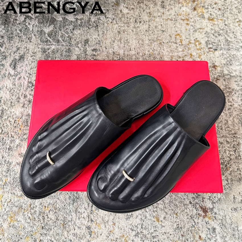 Black Real Leather Wrap Toe lo - Loafer Flat Women ulasan dan harga