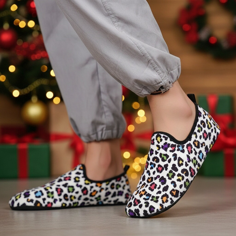 Winter Cotton Shoes Women Leop - Loafer Flat Women ulasan dan harga