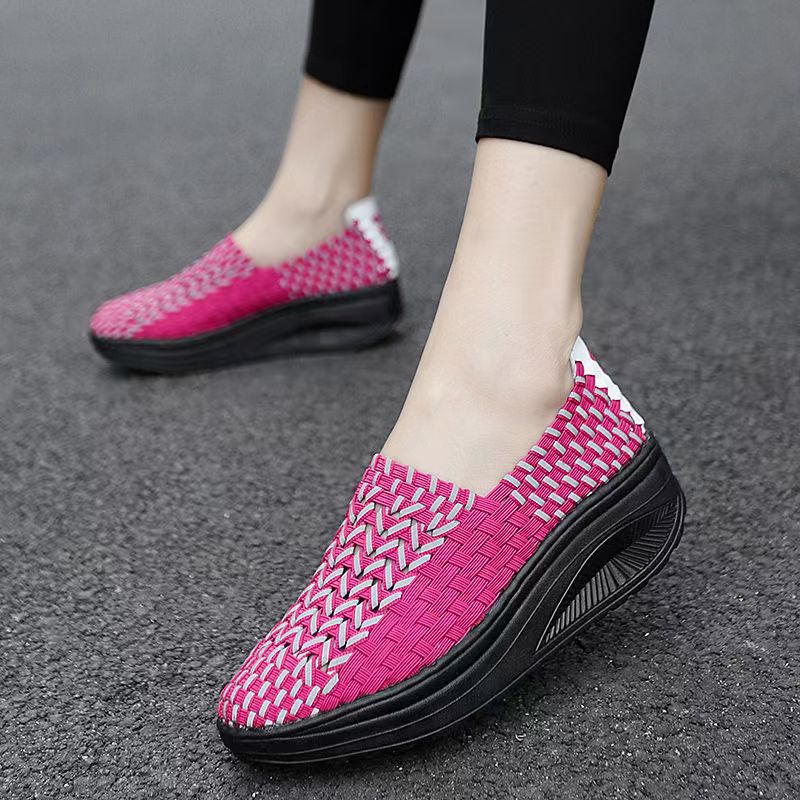 Woman Hand Woven Wedges Casual - Women'S Shoes Hands Free ulasan dan harga